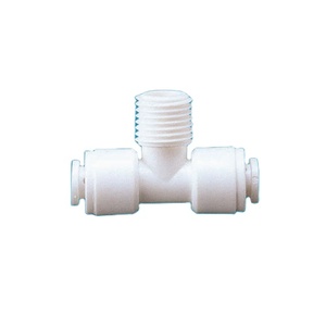 Raccord rapide à enfoncer manuel, écologique, en plastique, raccord en T mâle, garantie 1 an, pièces de filtre à eau RO, hôtel, anglais - Product Image 1