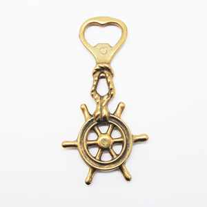 Vintage Brass Nautical Wheel Bottle Opener Portuguese Vintage Handmade Brass <b>Bar</b> <b>Tool</b> For Home Restaurant Hotel - Product Image 1