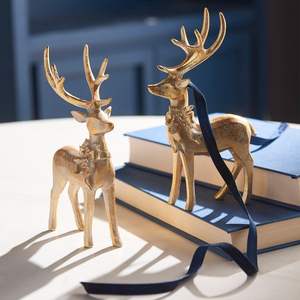 New Style Aluminum Reindeer Table Centerpiece For <b>Winter</b> Dining Table <b>Decoration</b> With Elegant Reindeer Sculpture - Product Image 1