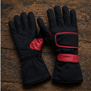 Gants de course à doigts entiers, noir et rouge, revêtement PU, antidérapants, fermeture auto-agrippante, unisexe, activités de plein air, imperméables, légers - Product Image 4