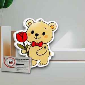 Herramienta de belleza personalizable con forma de corazón de acrílico magnético para extensiones de pestañas, diseño de oso de peluche, para el Día de San Valentín, privado - Product Image 2