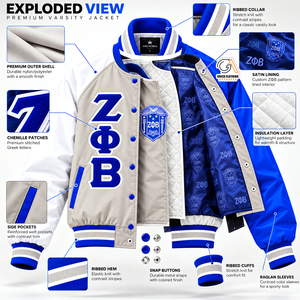 Veste matelassée Zeta Phi Beta - Écologique, respirante, légère, 100% polyester satiné - Product Image 5
