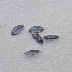3x6mm laboratorio creado Alejandrita facetada Marquesa corte piedra preciosa certificada CAMBIO DE Color Alejandrita piedra natal joyería en stock lote - Product Image 2