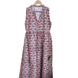 Hand Block Printed <b>Dress</b> Indian Tunics <b>Long</b> <b>Gown</b> Indian Cotton <b>Dress</b> Printed <b>Dress</b> - Product Image 1