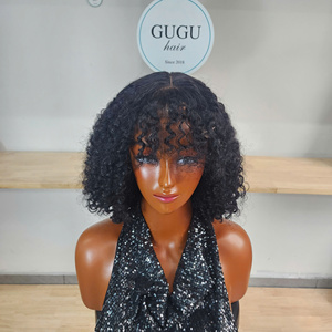 Vietnamese Virgin Hair <b>Long</b> Kinky Curl Lace Front <b>Wig</b> Double Drawn 5by5 Closure Transparent Lace Small Medium Cap for Salon - Product Image 1