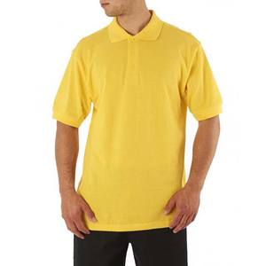 Chemise de sport décontractée de haute qualité avec logo et étiquette personnalisés, vêtements pour hommes, couleur jaune, polos - Product Image 1