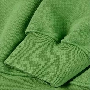 Sweat-shirt à capuche oversize pour homme, vert uni, en coton French Terry, décontracté, pour l'automne, avec poche, coupe classique - Product Image 6