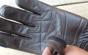 Guantes de Cuero Unisex para Motociclismo, Transpirables, Compatibles con Pantalla Táctil, Cierre de Gancho y Bucle, Palma Antideslizante, Protección en los Nudillos - Product Image 4