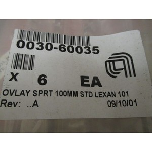 AMAT 0030-60035 Overlay Sprt 100m STD lexan 101 - อุปกรณ์และชิ้นส่วนเซมิคอนดักเตอร์ระดับโลกที่เชื่อถือได้ - Product Image 3