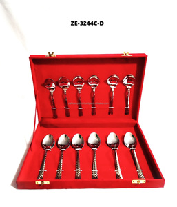 Designer Stainless Steel Spoon Sets Vintage Grade Stainless Mirrored Steel Spoons Utility <b>Knife</b> Flatware From India - Product Image 1