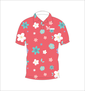 เสื้อโปโลชายพิมพ์ลายดอกไม้สีคอรัล แขนสั้น สไตล์ลำลอง สำหรับฤดูร้อน เหมาะสำหรับเล่นกอล์ฟ เสื้อเชิ้ตคอปกแฟชั่นน้ำหนักเบา - Product Image 3