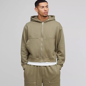 Vente en gros de sweats à capuche personnalisés pour hommes en coton lourd, coupe oversize à épaules tombantes, pour le sport, la gym et le streetwear, avec impression DTG - Product Image 4
