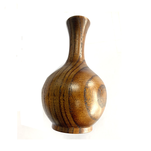 Adorable ensemble de 2 vases coniques décoratifs en bois naturel léger et classique pour la décoration intérieure et les centres de table, idéal pour la fête des Mères - Product Image 3