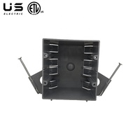 Caja de PVC de 22 Cu para un solo interruptor/toma de corriente, nueva, para montaje con clavos, no metálica, nivel de protección IP65