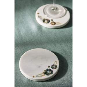 Eco-Friendly Hotel Grade Marble <b>Coaster</b> Set Durable Natural Stone <b>Drink</b> <b>Coasters</b> Washable and Promotional - Product Image 4