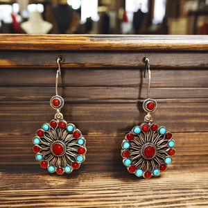 Coral Natural turquesa estilo Nepal Plata de Ley 925 pendientes colgantes Unisex envoltura curación piedras de cristal forma ovalada Idea de regalo - Product Image 1