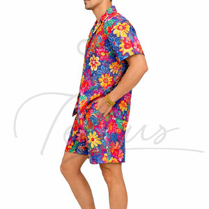 Conjunto de Dos Piezas de Verano 2026 de Alta Calidad, Shorts de Playa para Hombre y Camisa Casual con Estampado Completo, Traje de Playa Transpirable para Hombre - Product Image 3