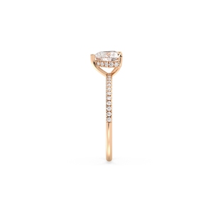 Reyes แหวนเพชรที่โซลิแทร์สำหรับผู้ใหญ่ HPHT CVD ประดับ1.18หัวใจทองคำ14K แหวนหมั้นเพชรกะรัต - Product Image 4