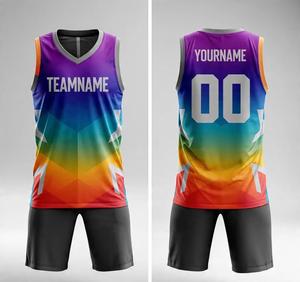 Conjuntos de Camisetas de Baloncesto de Verano para Hombre, Tallas Grandes, Personalizadas con Impresión por Sublimación y Bordado, Malla de Alto Rendimiento, Venta al Por Mayor - Product Image 6