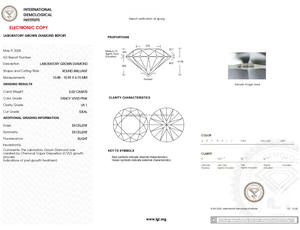 Real IGI Certified HPHT Lab Grown Diamonds 5 CT G VVS2 corte brillante redondo con excelente claridad para joyería en India - Product Image 2