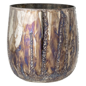 Portavelas de Cristal Mercurizado Texturizado, Acabado Antiguo, Portavelas Decorativo para Centro de Mesa de Boda, Decoración del Hogar - Product Image 6