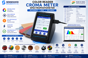 เครื่องอ่านสีดิจิตอล โครมาเมเตอร์ สเปกโตรโฟโตมิเตอร์ สำหรับการจับคู่สี การวัดค่าเดลต้าอี 400 ถึง 700 นาโนเมตร - Product Image 2