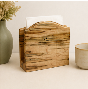 Porta Servilletas de Madera de Arce Rústico Hecho a Mano, Soporte para Servilletas de Madera Maciza para Decoración de Mesa de Comedor, Cocina y Restaurante - Product Image 2