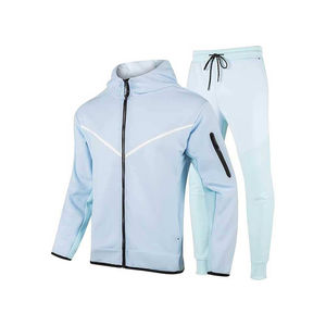 Ensemble de survêtement décontracté pour homme, taille mi-haute, coupe ajustée, 100 % coton, collection automne 2026, vente en gros - Product Image 2