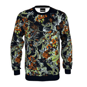 Sweat-shirt en velours personnalisé de haute qualité pour hommes survêtement à col rond en coton avec impression numérique vierge en peluche teinte unie pour l'hiver - Product Image 1