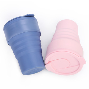 Tasse à café américaine, tasse de voyage pliable en silicone, bouteille d'eau de poche en silicone - Product Image 1