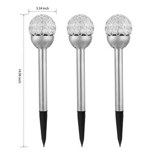 IP44 impermeabile 3 pz RGB sfera solare giardino luci all'aperto paesaggio decorazione di natale lampada ad energia solare - Product Image 2