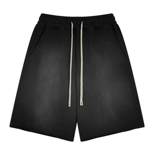 Pantalones Cortos para Hombre con Lavado Ácido, Efecto Desgastado y Vintage, y Pantalones Cortos Deportivos con Estampado Puff Personalizado, Conjunto de Pantalones Cortos para Hombre con Lavado Ácido - Product Image 2