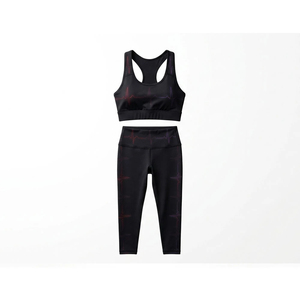 Meilleur prix OEM – Nouveaux ensembles de yoga pour femmes, motif uni, réversibles, grandes tailles, séchage rapide, sans coutures, logo personnalisé, ensemble 2 pièces - Product Image 1