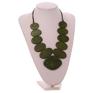 Collier pendentif en bois fait main, léger, bijoux en bois naturel, accessoire de mode, cadeau de mariage pour femme, septembre - Product Image 4