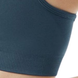 <b>Blue</b> Women's Seamless Sports <b>Bra</b> Quick Dry Performance Workout Crop Top for Exercise Running Yoga Gym Fitness Activewear - Product Image 4