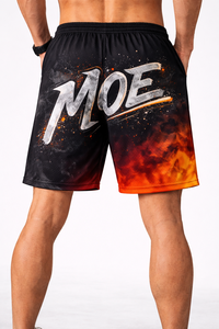 Shorts d'été pour hommes, streetwear, avec logo sublimé, respirants, avec cordon de serrage, fabrication OEM personnalisée - Product Image 2