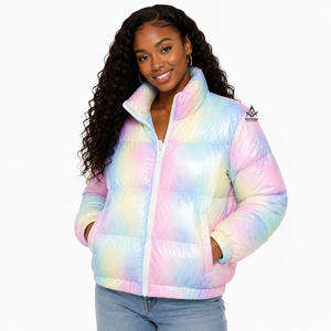 Chaqueta Acolchada Ligera para Mujer, Estilo Masónico, Sublimación Personalizada, Ropa de Invierno Informal - Product Image 1