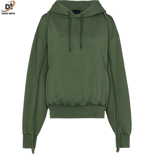 เสื้อฮู้ดดี้ผู้หญิงทรงโอเวอร์ไซส์สไตล์วินเทจ ลวดลายฟอกสี  โลโก้ด้านหน้า  สำหรับฤดูหนาว ปี 2025  คุณภาพสูง เป็นมิตรต่อสิ่งแวดล้อม - Product Image 4
