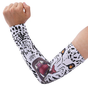 Elastic Arm Sleeves for Men Comfortable <b>Compression</b> Fit Sports Protection UPF50+ Polyester/Cotton Full Length for Volleyball - Product Image 3
