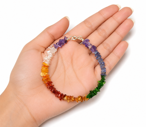 925 Sterling Silver 7 Chakra <b>Bracelet</b>, Natural Gemstone <b>Healing</b> Crystal, Yoga Energy <b>Bracelet</b> Adjustable <b>Bracelets</b> - Product Image 2