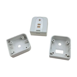 OEM ABS/PC White <b>Plastic</b> Housing Shell | Custom Injection Molding Electronic Component <b>Enclosure</b> with Cutouts - Product Image 5