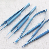 Kit de forceps de micro-chirurgie manuels et de ciseaux Castroviejo avec poignée ergonomique moletée pour les opérations cliniques