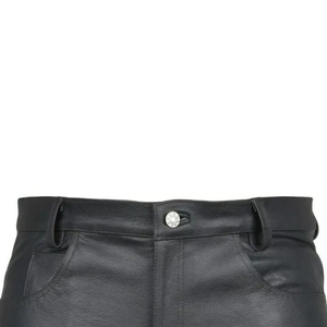 Shorts en cuir décontractés pour hommes, taille haute, résistants, imperméables, respirants, longueur personnalisable, couleurs et logo sur mesure, en vente - Product Image 6