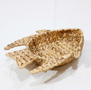 Handwoven Water Hyacinth Fish-Shaped Durable Eco-Friendly Multifunction 2-Layer Storage <b>Tray</b> for <b>Kitchen</b> & Bathroom - Product Image 4
