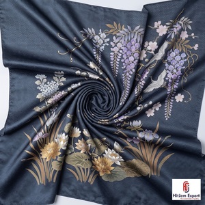 High Quality Custom Printed Short <b>Scarf</b> Fabric Private Label OEM ODM Textile Manufacturer Fashion Accessories Export Factory - Product Image 5