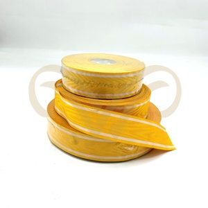 Ruban de Médaille en Soie Moiré Jaune de Haute Qualité avec Marquage d'Eau, Fabricant de Rubans de Récompense pour Uniformes de Service - Product Image 4