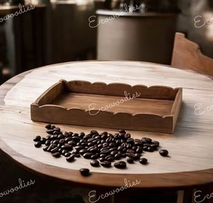 Plateau de table en bois massif et bambou sculpté à la main, à un seul niveau, pour hôtels et restaurants, cadeau promotionnel - Product Image 4