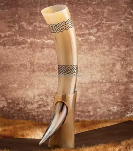 Corne à boire en forme de partage, nouveau design, qualité d'exportation, corne de buffle, design et fabrication artisanale - Product Image 3