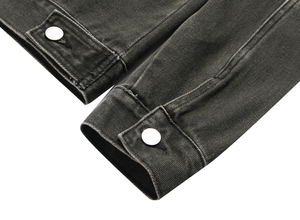 Veste en jean surdimensionnée pour homme, en coton lavé, écologique, respirante, style streetwear décontracté pour l'hiver, veste en jean OEM - Product Image 4