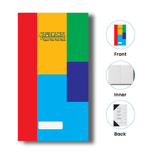 Hawamahal Hard Bound Ruled Register 18x30 cm | 60 GSM Paper | Strong Binding <b>Notebook</b> for School Office & Daily Writing - Product Image 2